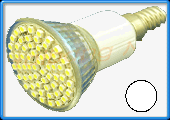 úsporná moderní LED žárovka E14 230V